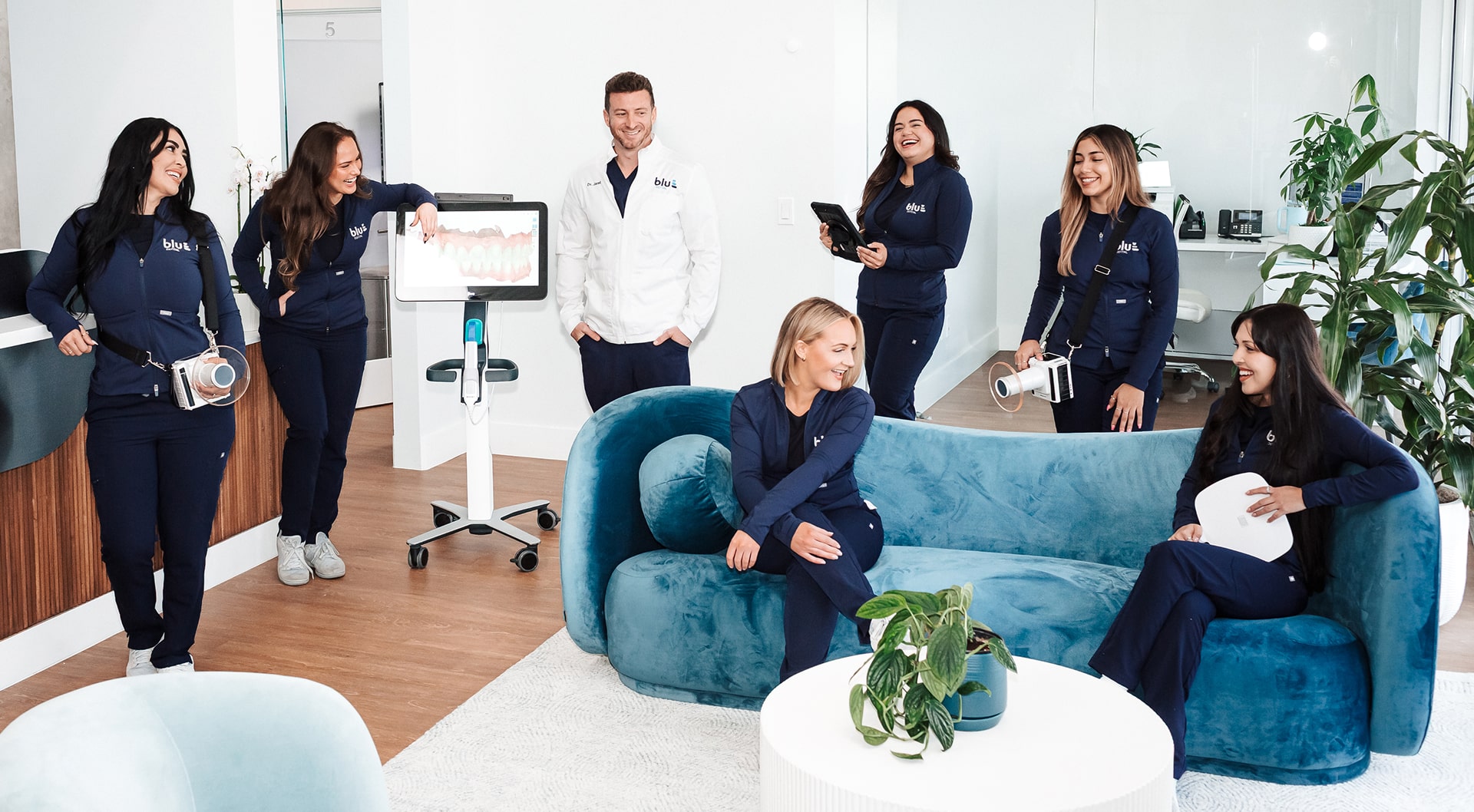 Blu Dental amazing team of dental professionals are smiling and having a good time